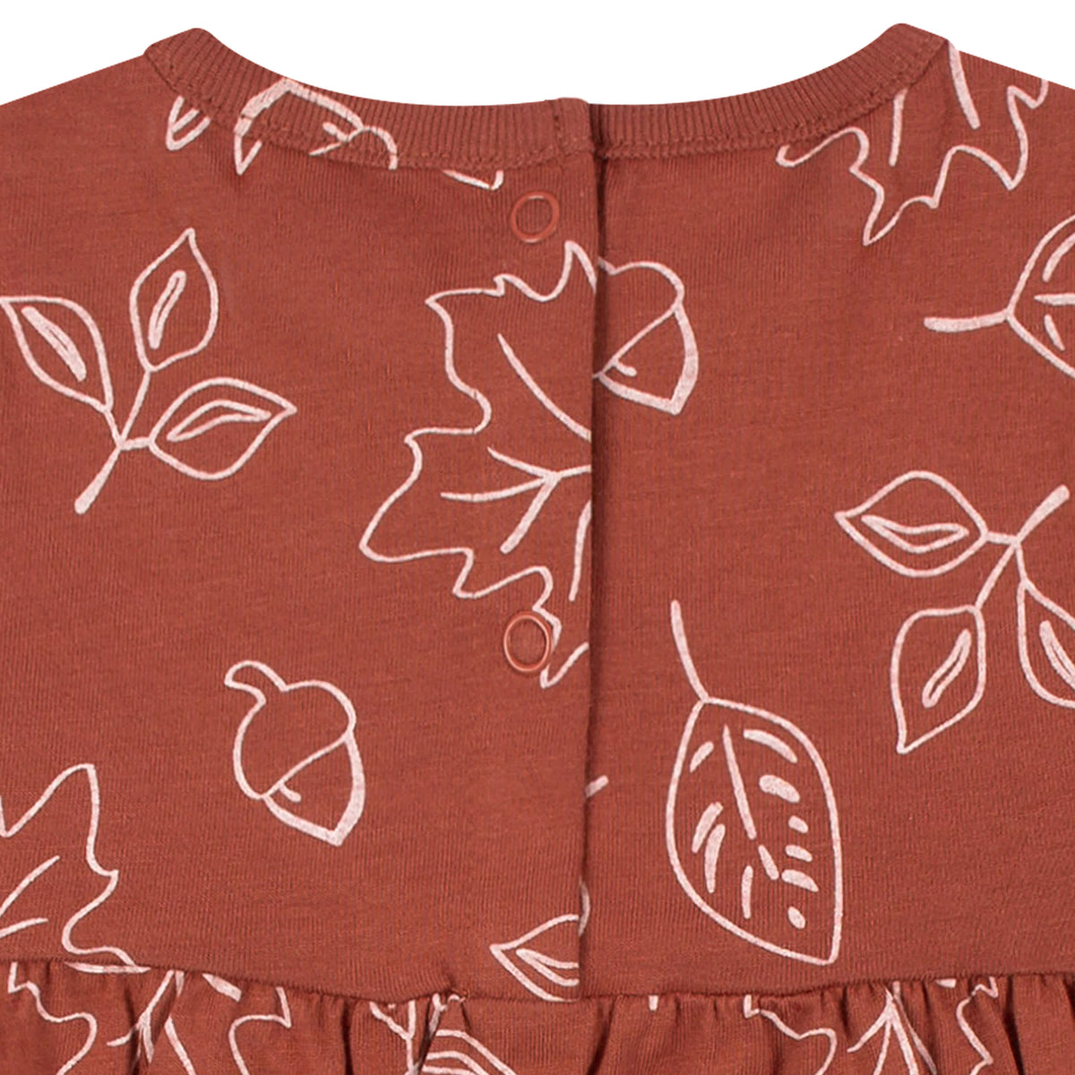 2-Pack Baby Girls Pink Leaves Rompers, view 5
