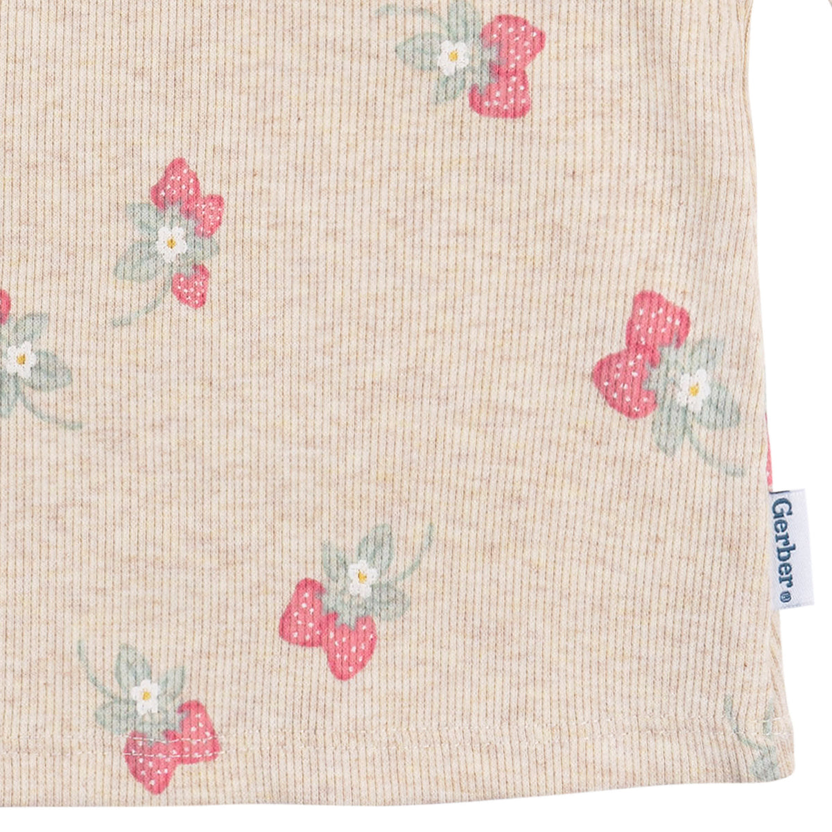 2-Piece Infant & Toddler Girls Heather Strawberry Shirt and Shorts Set, view 4