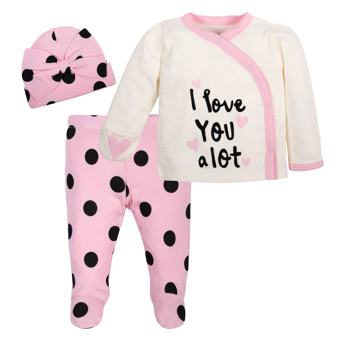3-Piece Baby Girls Princess Take-Me-Home Set