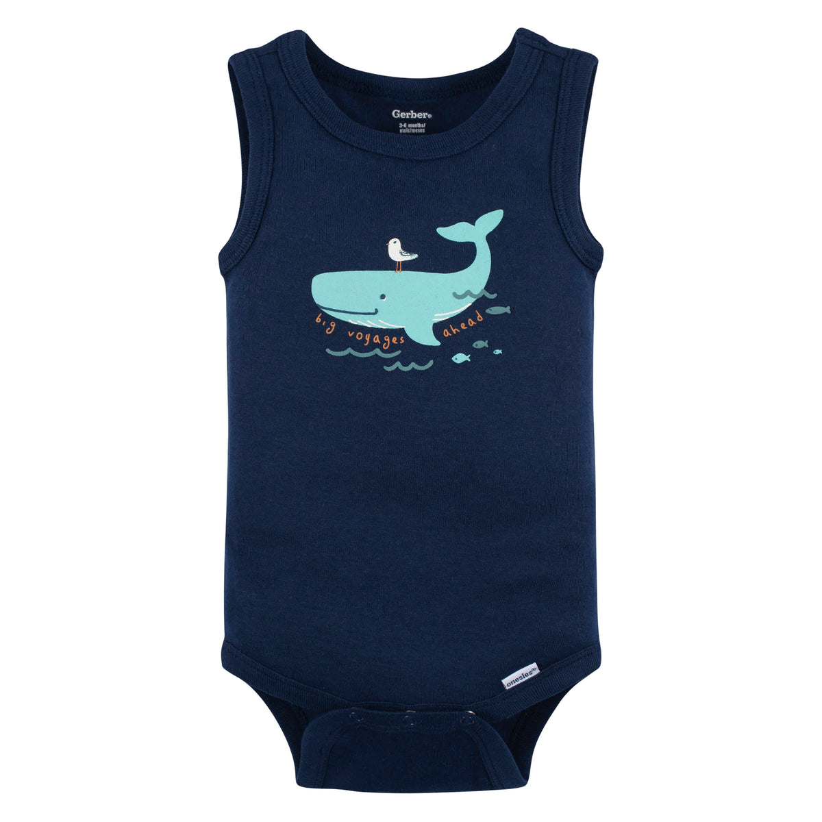 4-Pack Baby Boys Seas The Day Sleeveless Onesies Bodysuits, view 2