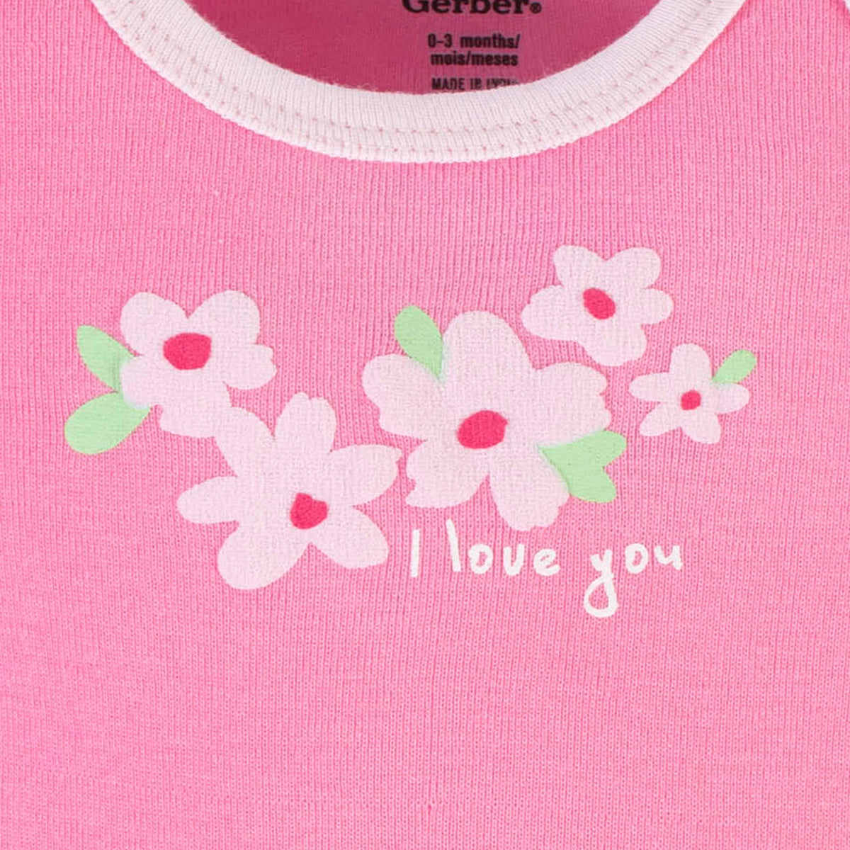 3-Piece Baby Girls Summer Blossom Short Sleeve Onesies Bodysuits & Pants Set, view 7
