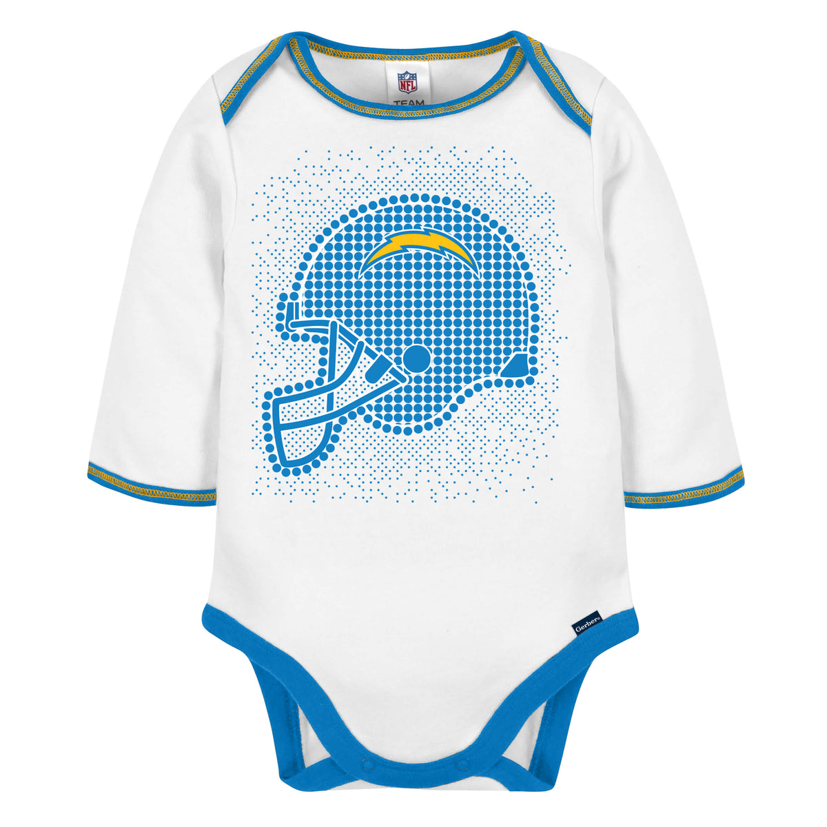 3-Piece Baby Boys Chargers Bodysuit, Footed Pant, & Cap Set, view 3
