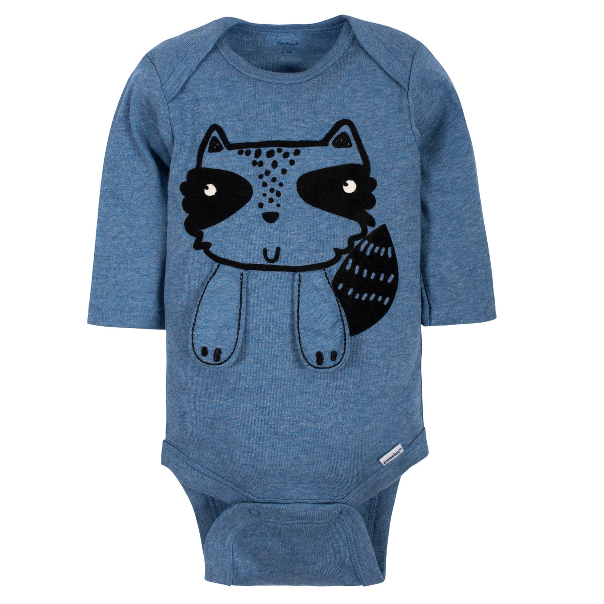 5-Pack Baby Boys Raccoon Long Sleeve Onesies Brand Bodysuits, view 2