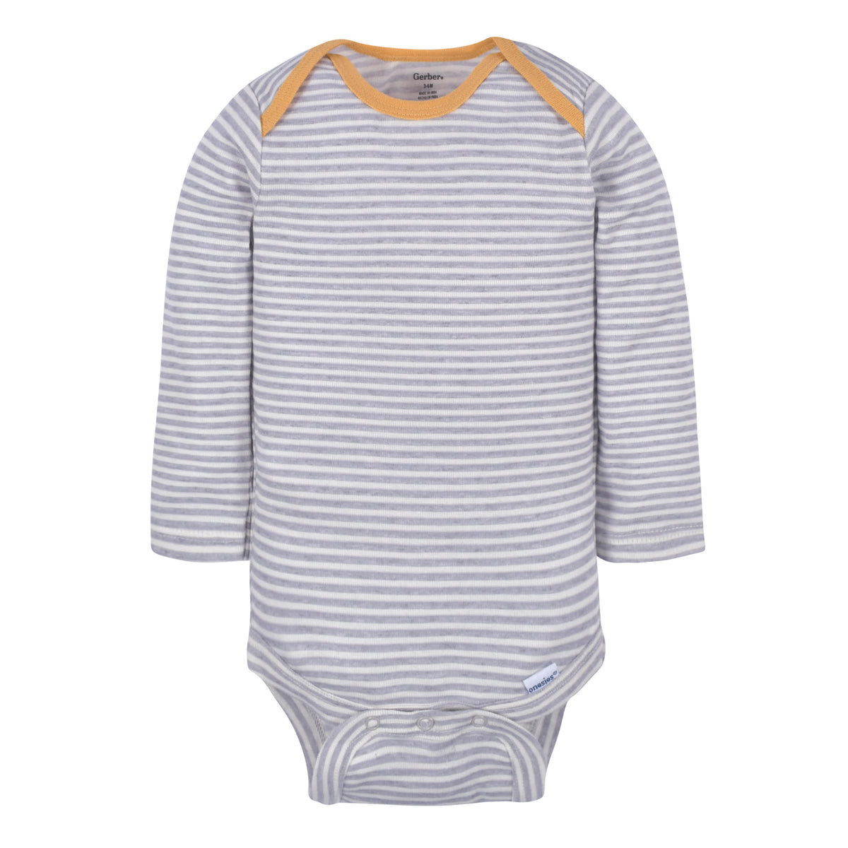 3-Pack Baby Boys Hedgehog Long Sleeve Onesies Bodysuits, view 5