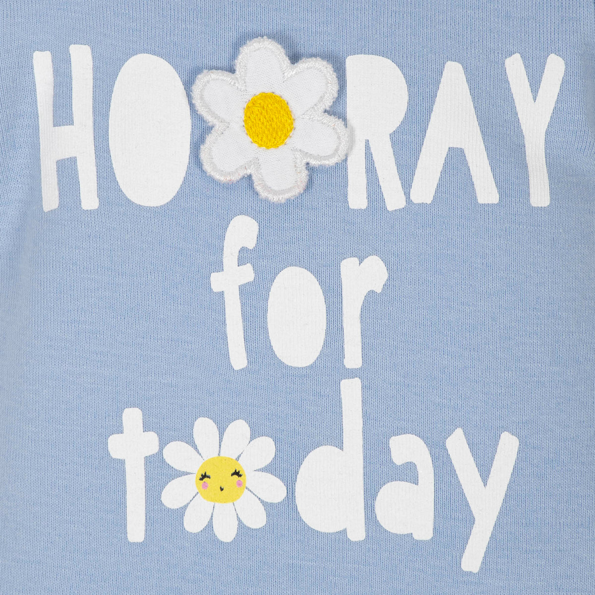 3-Piece Baby Girls Daisies Bodysuit, Pant, and Cap Set, view 3