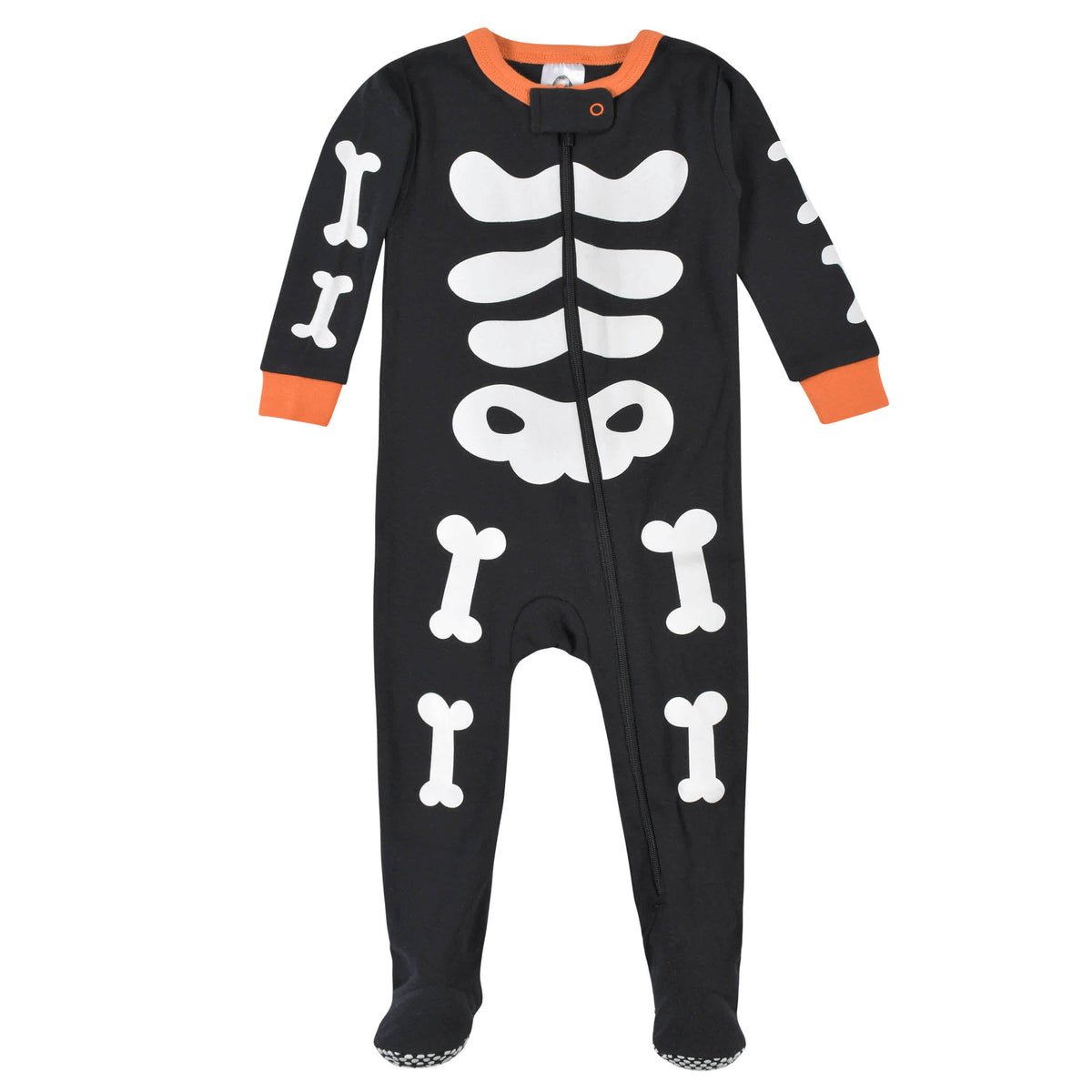 Baby Skeleton Snug Fit Footed Cotton Pajamas