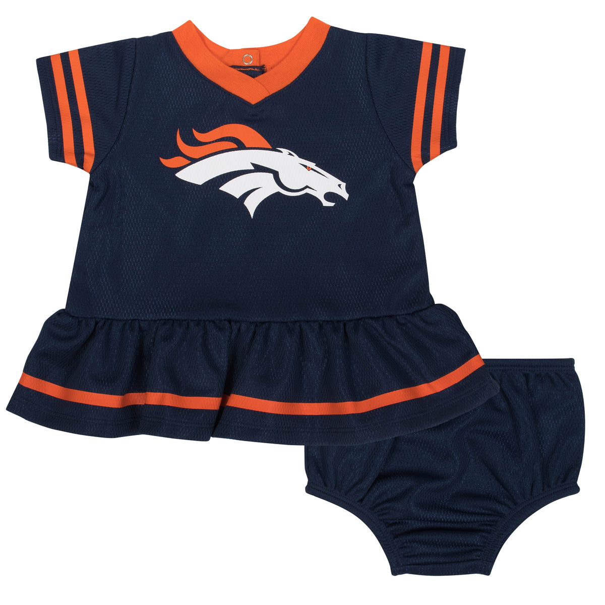 2-Piece Denver Broncos Dress and Diaper Cover Set