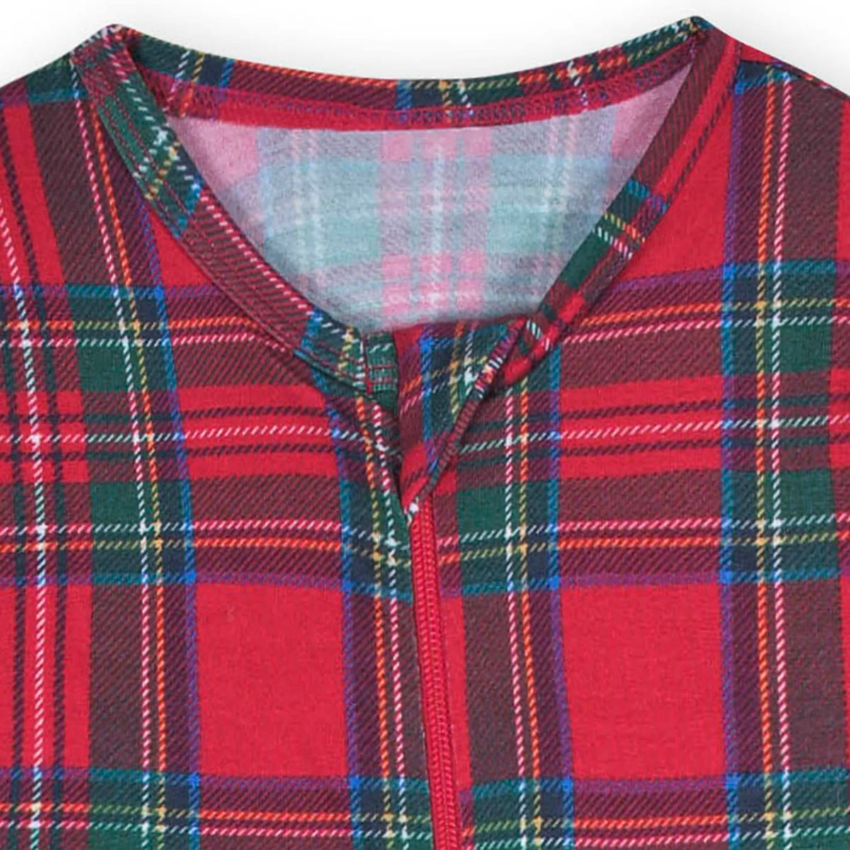 Baby Plaid About You Buttery Soft Viscose Made from Eucalyptus Snug Fit Footed Holiday Pajamas, view 5
