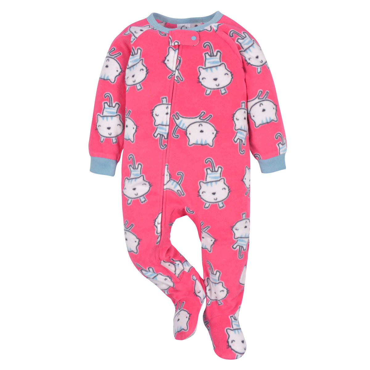 2-Pack Baby & Toddler Girls Pink Tigers Fleece Pajamas, view 5