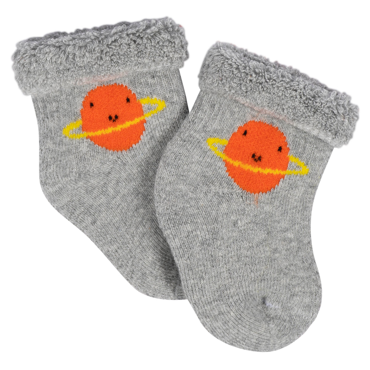 12-Pack Baby Boys Space Explorer Terry Wiggle Proof Socks, view 4