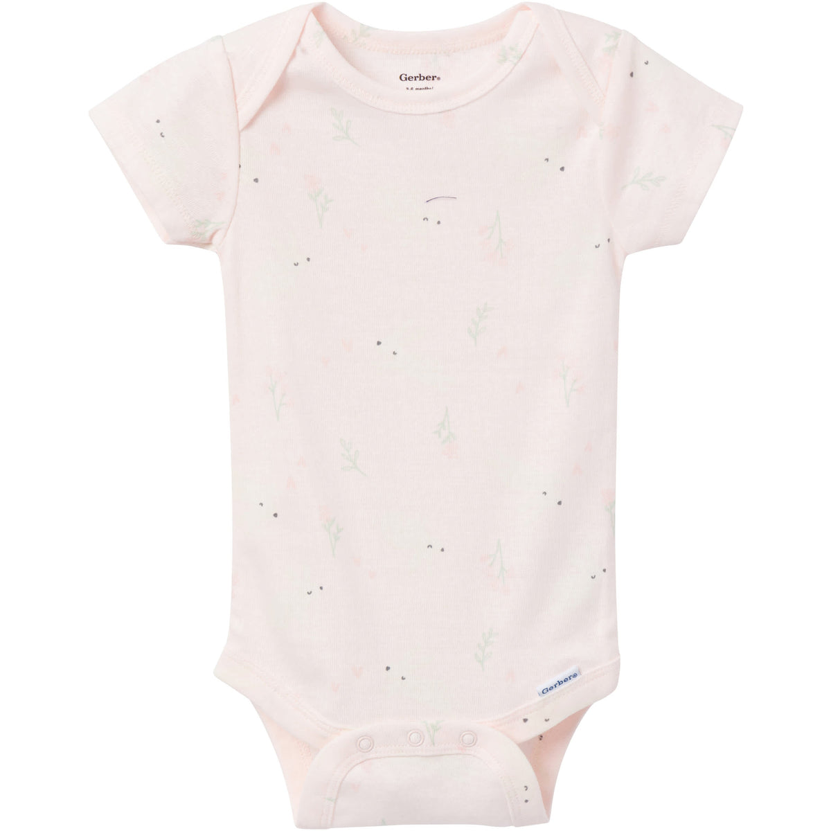 3-Pack Baby Girls Let Love Grow Onesies Bodysuits, view 3