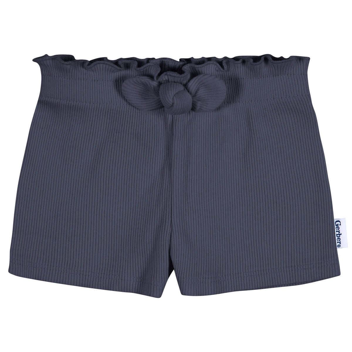 3-Pack Baby & Toddler Girls Navy/Oatmeal/Aqua Pull-On Knit Short, view 6