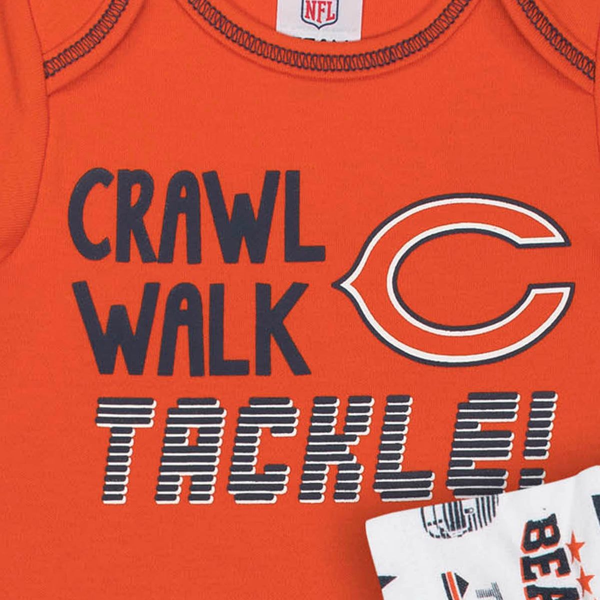 3-Pack Chicago Bears Short Sleeve Bodysuits, view 2