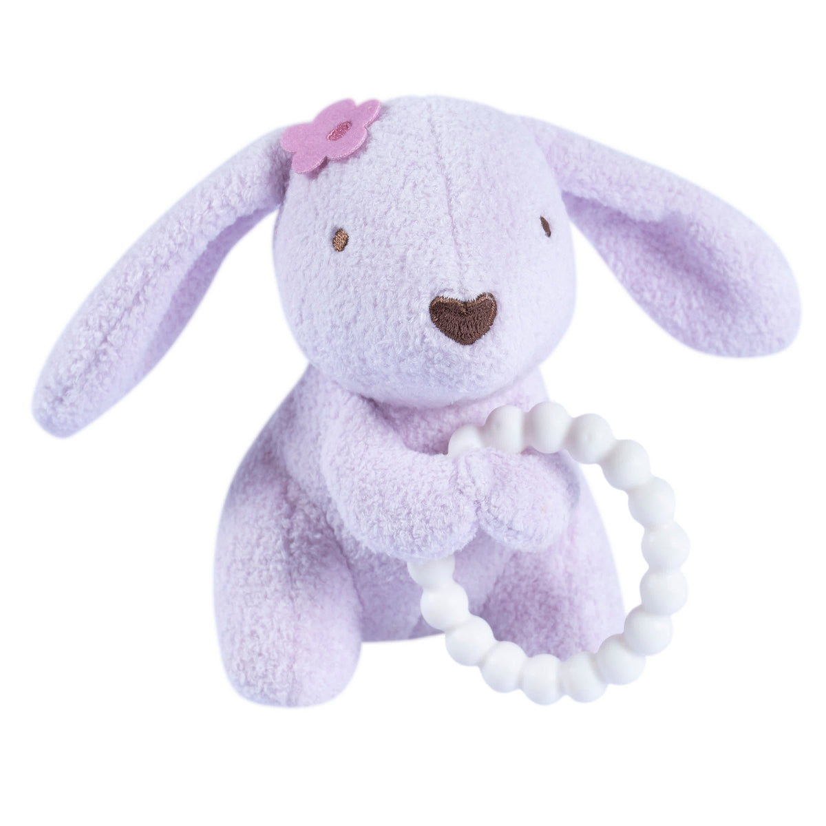 2-Piece Baby Bunny & Hedgehog Rattle and Teether Set, view 7