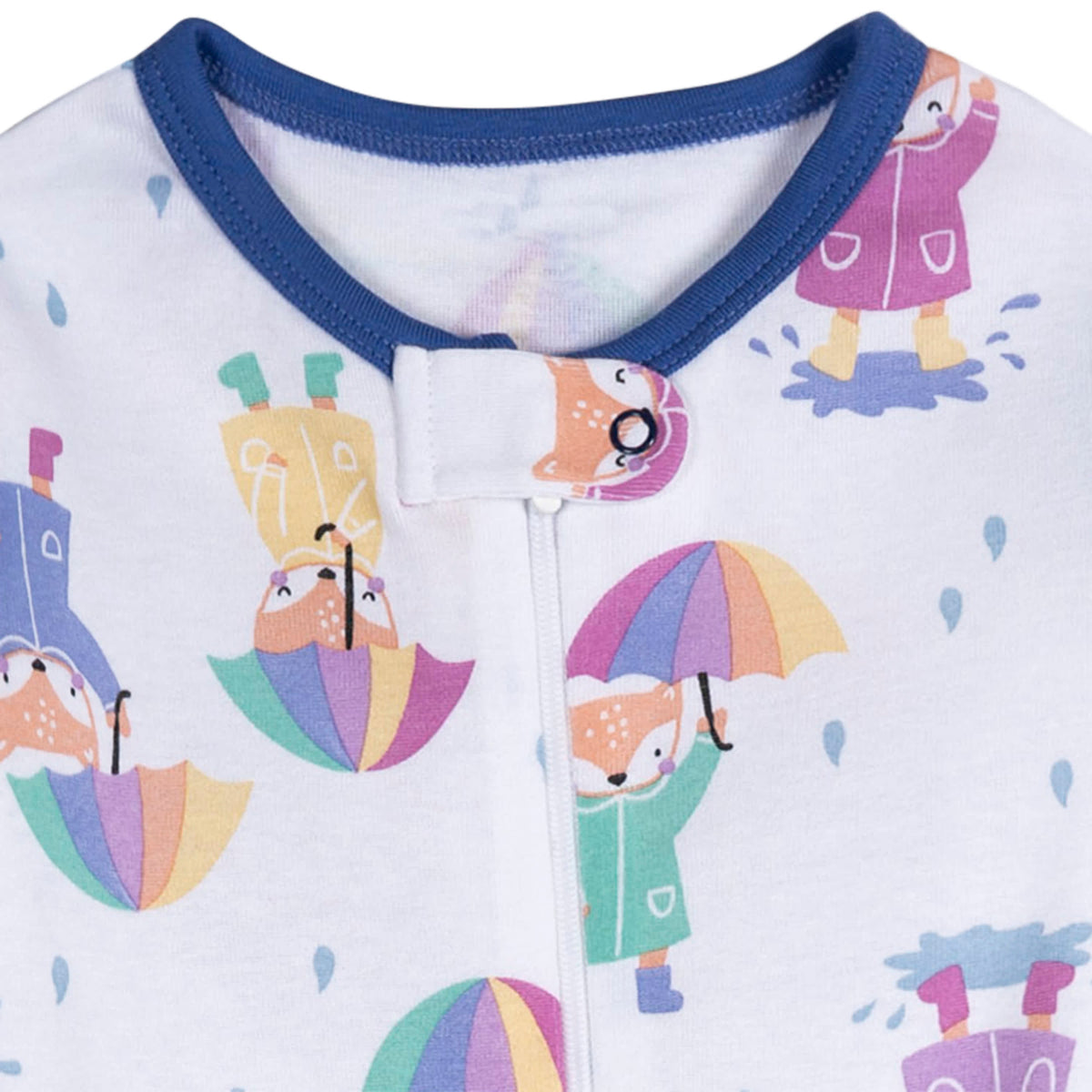 2-Pack Baby Girls Rainy Day Footed Pajamas, view 3