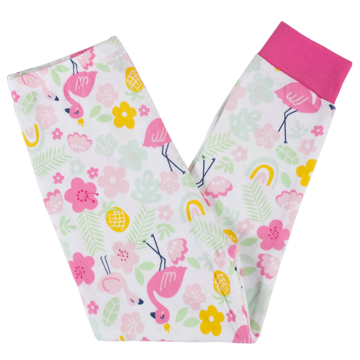4-Piece Infant & Toddler Girls Summer Blossom Snug Fit Cotton Pajamas, view 5