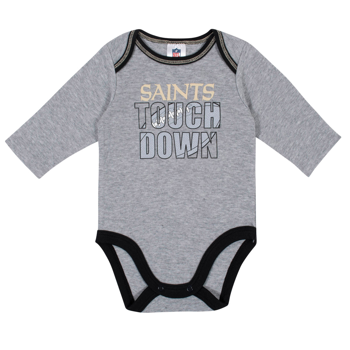 2-Pack New Orleans Saints Long Sleeve Bodysuits, view 2