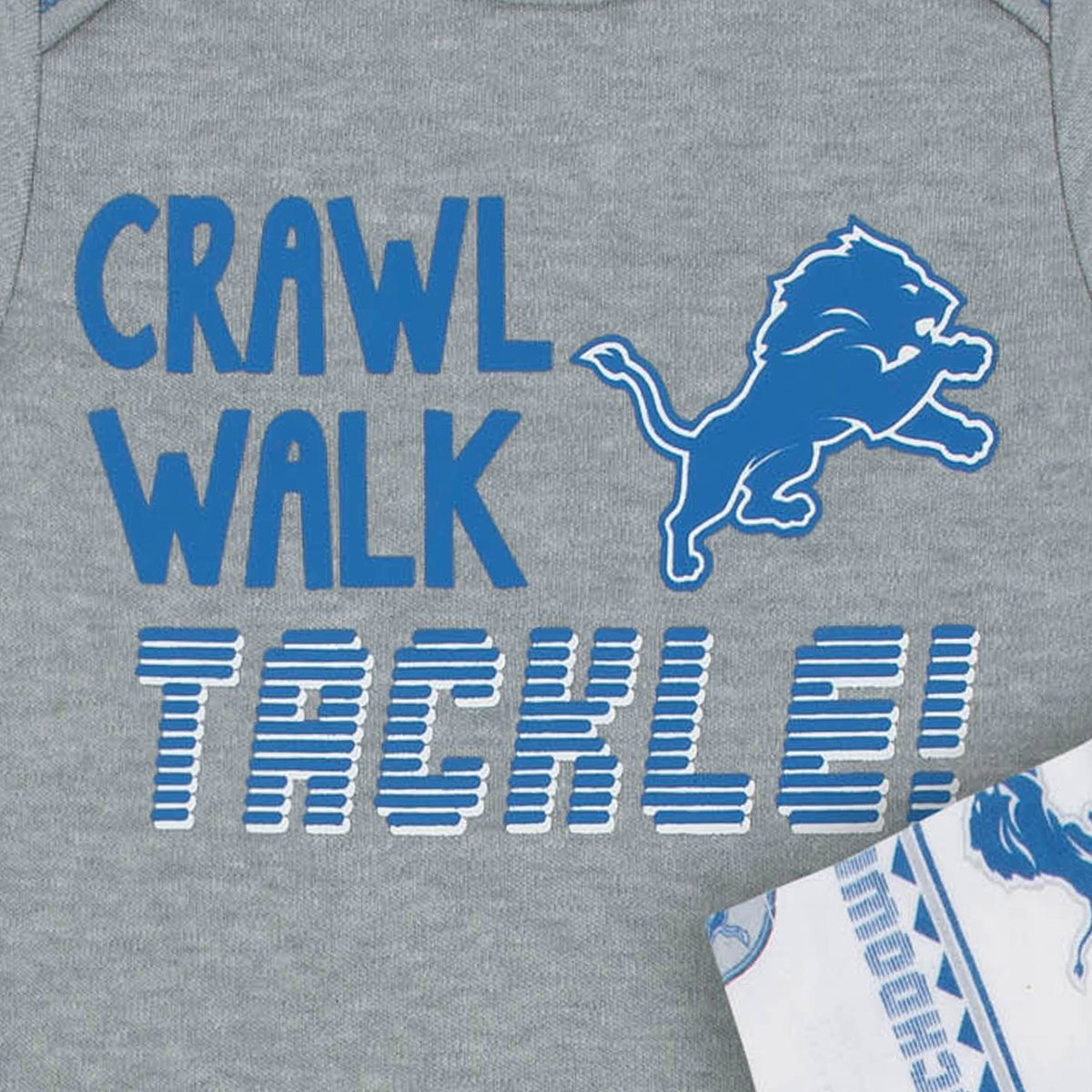 3-Pack Detroit Lions Short Sleeve Bodysuits, view 2