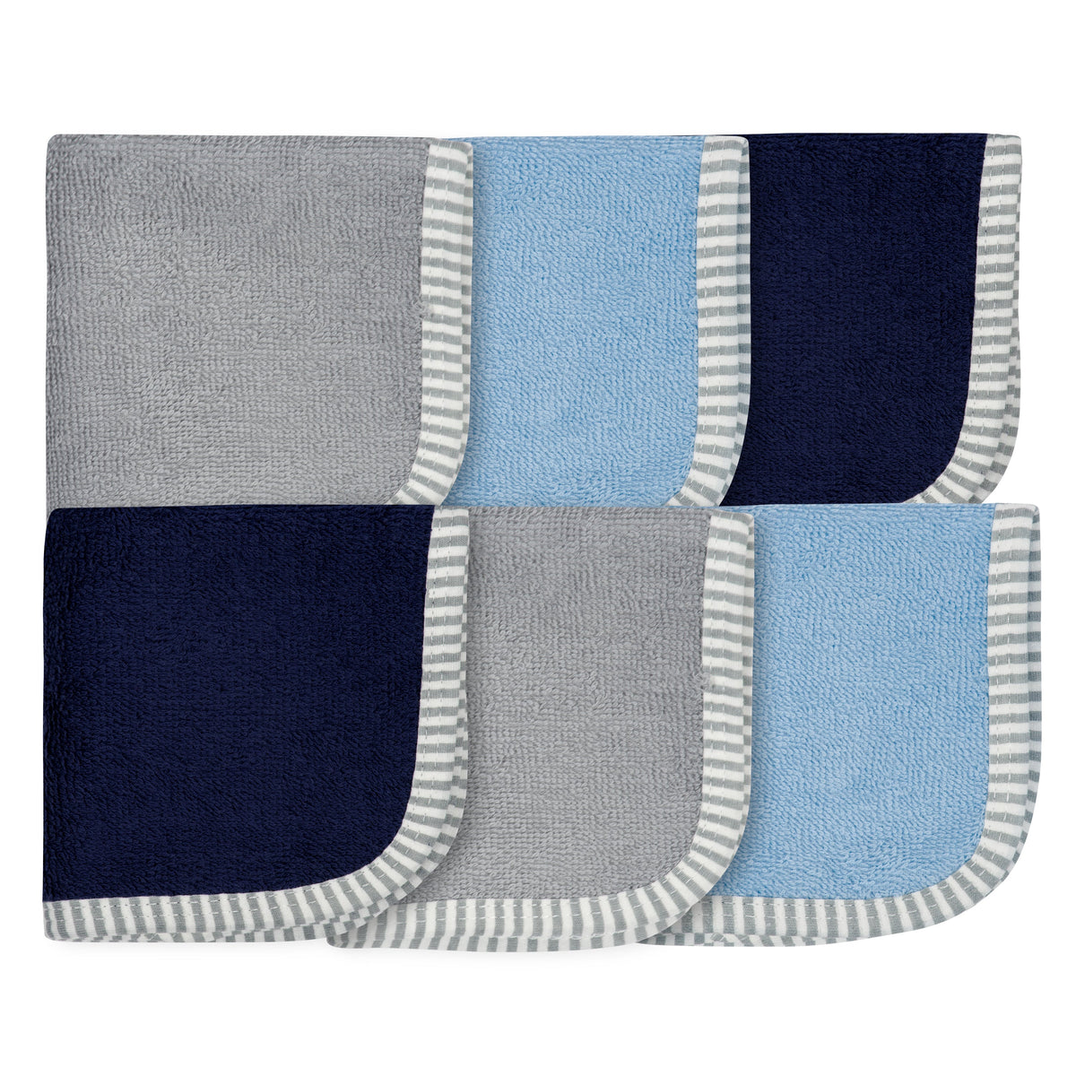 6-Pack Boys' Woven Washcloths