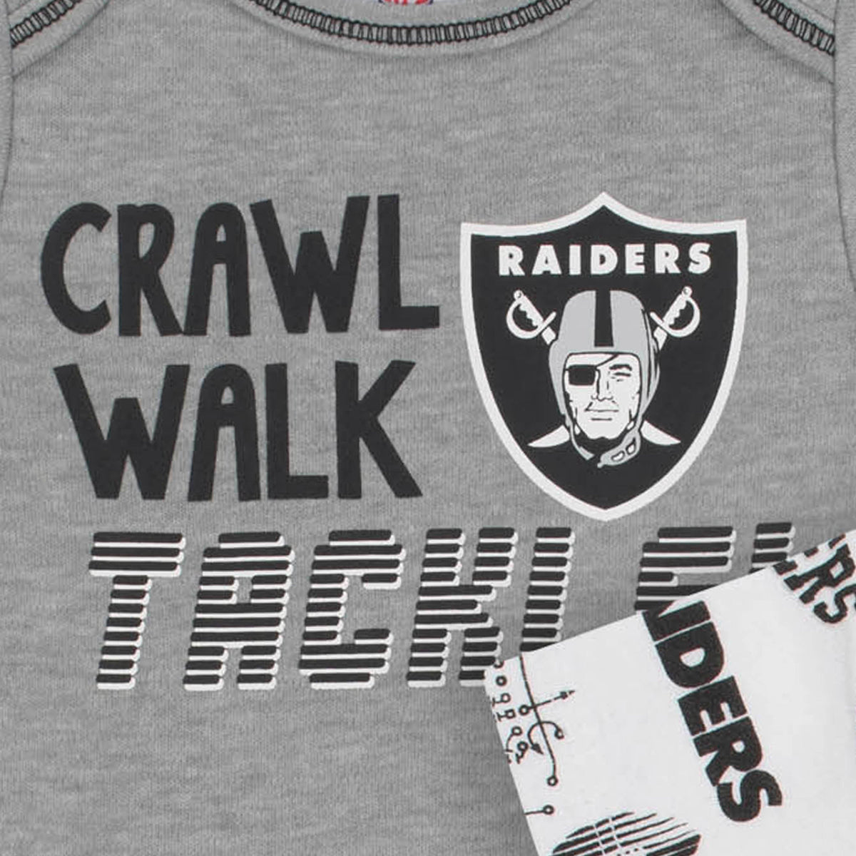3-Pack Las Vegas Raiders Short Sleeve Bodysuits, view 2