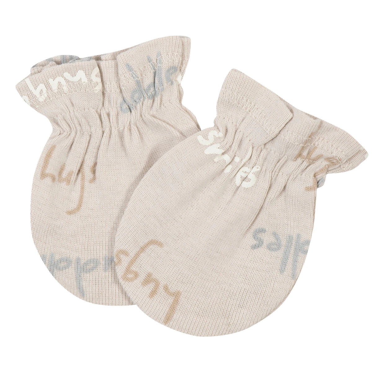 3-Pack Baby Neutral Safari No Scratch Mittens, view 2