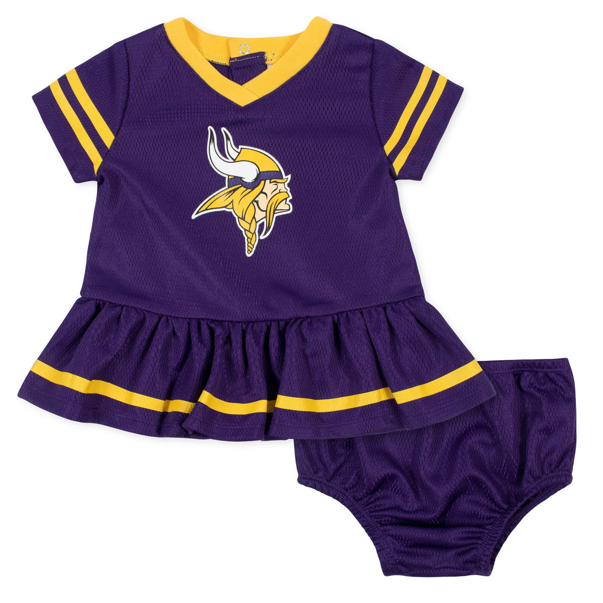 2-Piece Minnesota Vikings Dress and Diaper Cover Set
