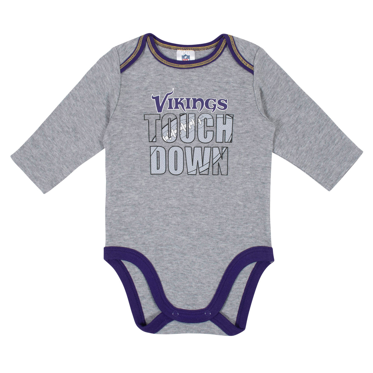 2-Pack Minnesota Vikings Long Sleeve Bodysuits, view 2