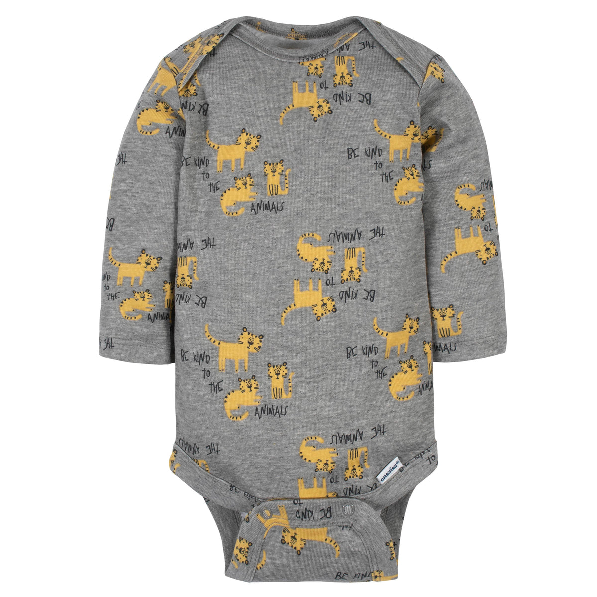 6-Pack Baby Boys Tiger Long Sleeve Onesies Bodysuits, view 5