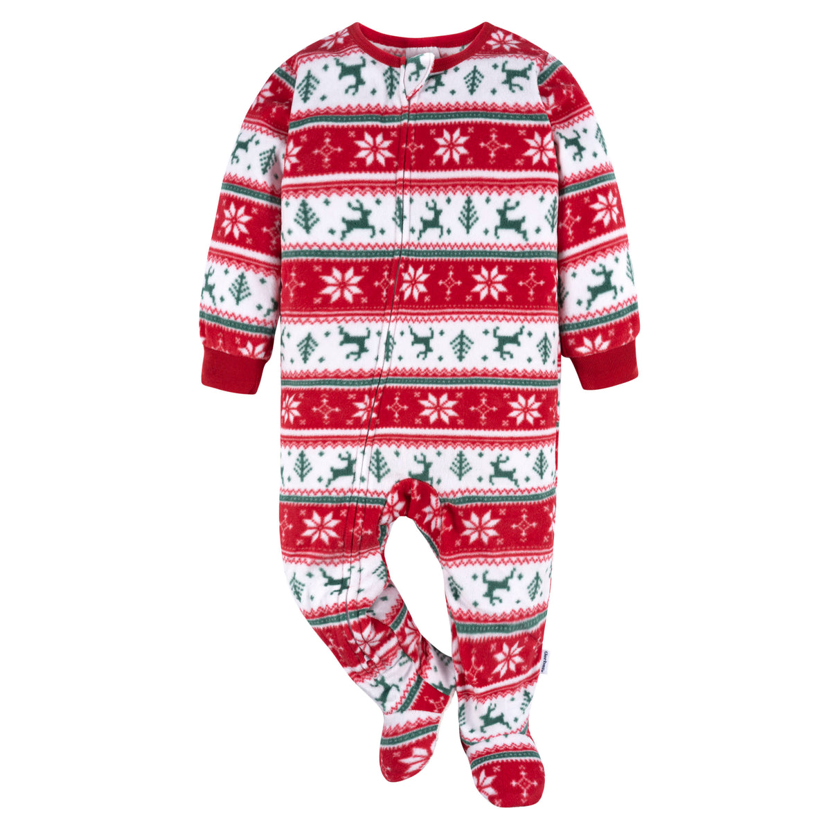 2-Pack Baby & Toddler Neutral Deer Fairisle Fleece Pajamas, view 2