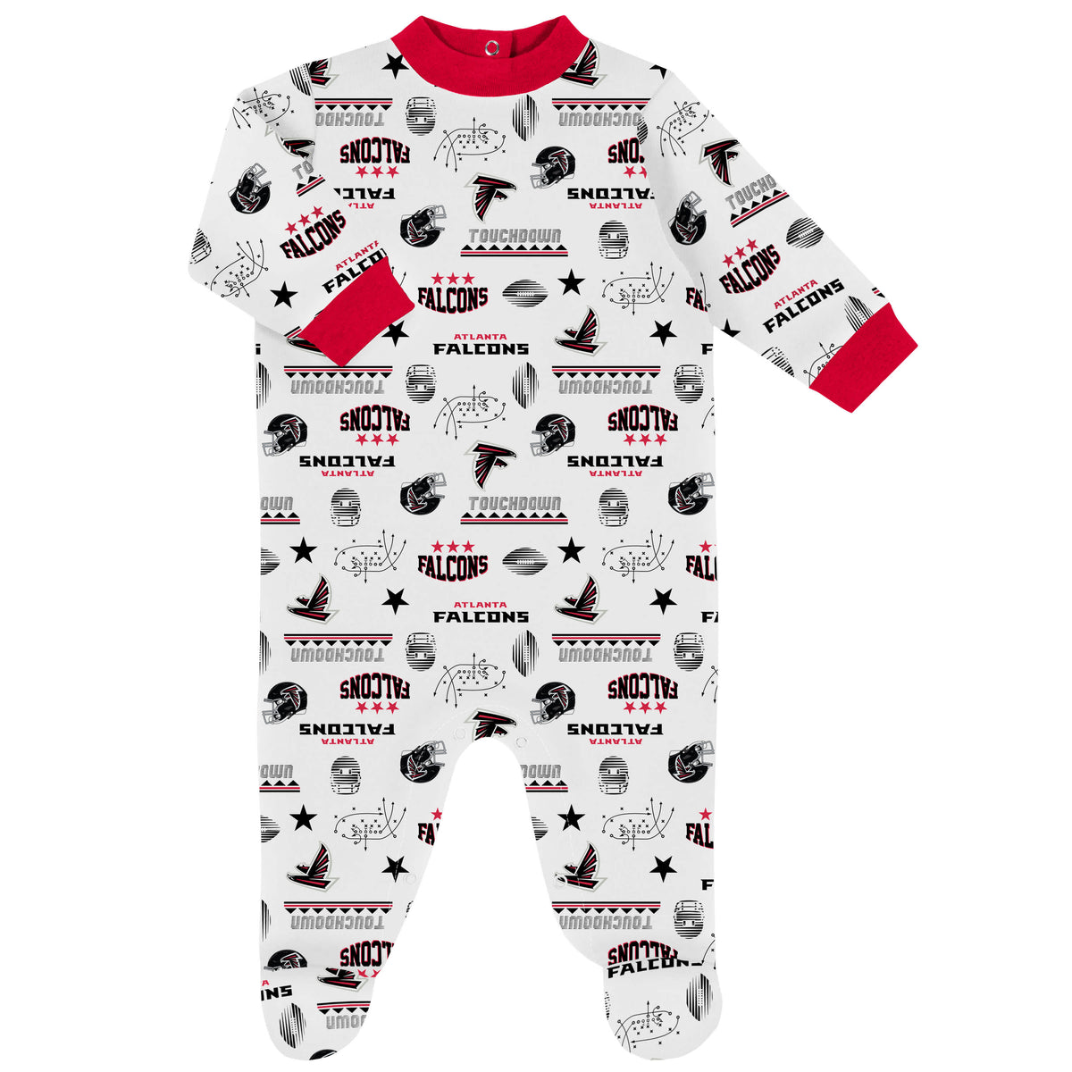 3-Piece Baby Boys Atlanta Falcons Bodysuit, Sleep 'N Play & Cap Set, view 4
