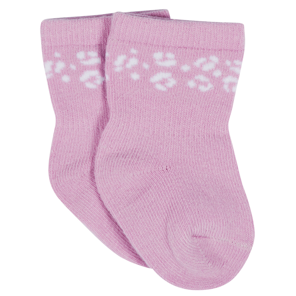 12-Pack Baby & Toddler Girls Rainbow Floral Jersey Crew Wiggle Proof Socks, view 8