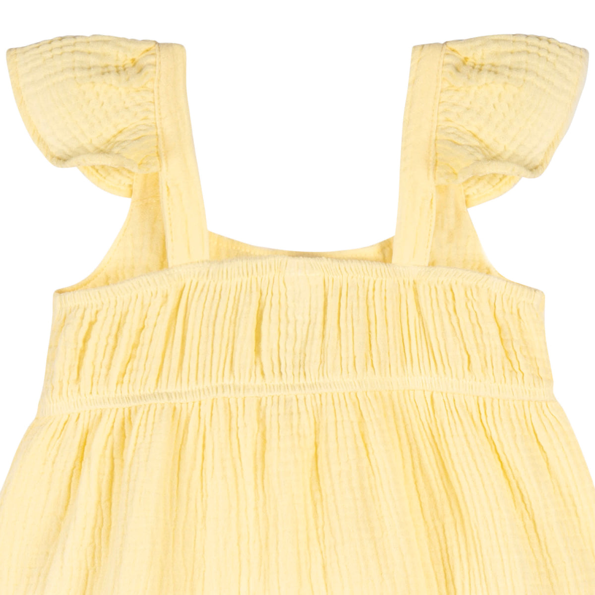 Toddler Girls Yellow Tiered Dress, view 4