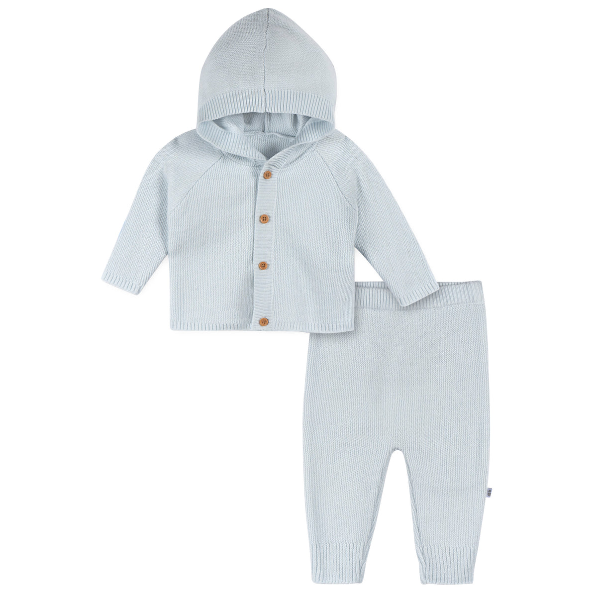 2-Piece Baby Boys Blue Sweater Knit Set