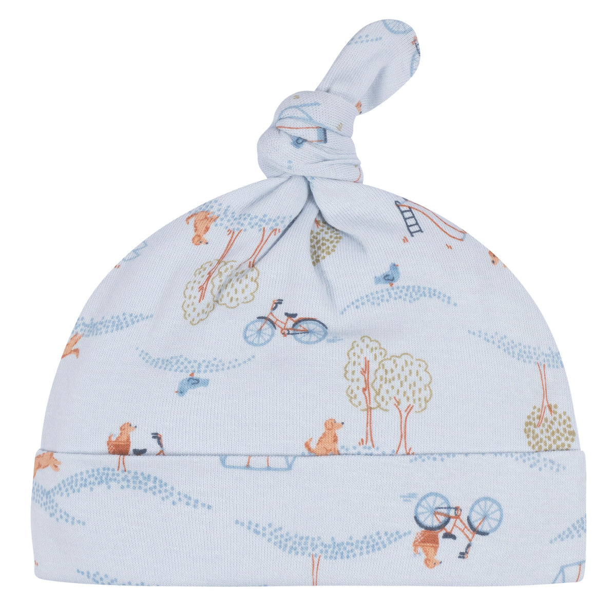 3-Piece Baby Boys Puppy Playground Long Sleeve Shirt, Footed Pant, & Cap Set, view 6