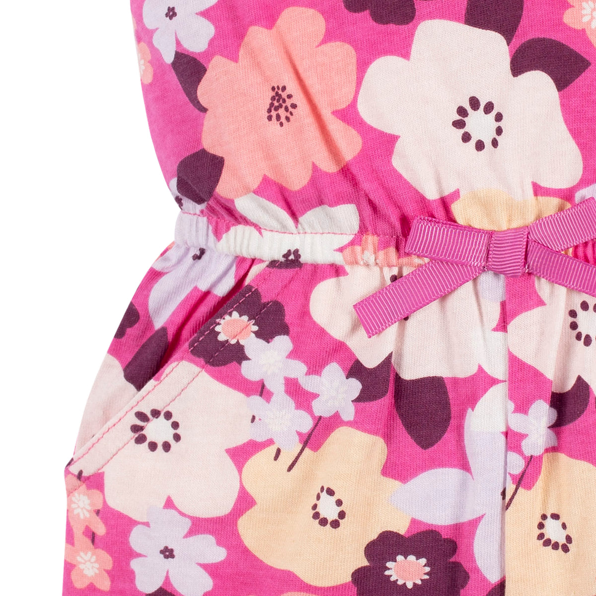 2-Pack Baby & Toddler Girls Cherry Blossom Tank Rompers, view 6
