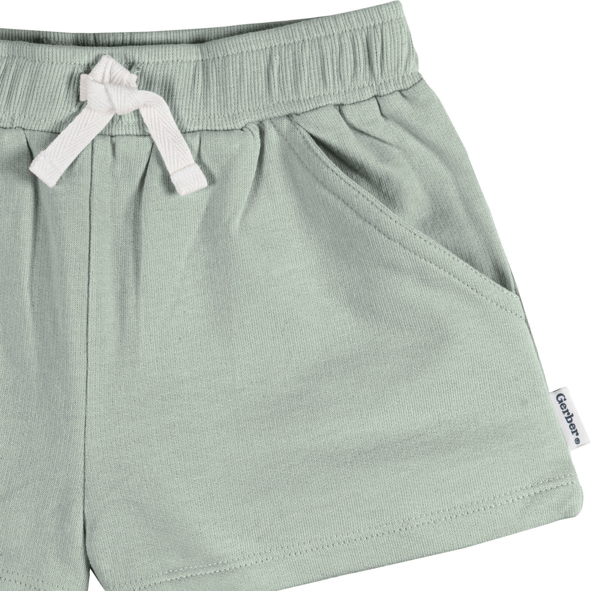 3-Pack Baby & Toddler Girls Green/Oatmeal/Dk Grey Heather Knit Short, view 7