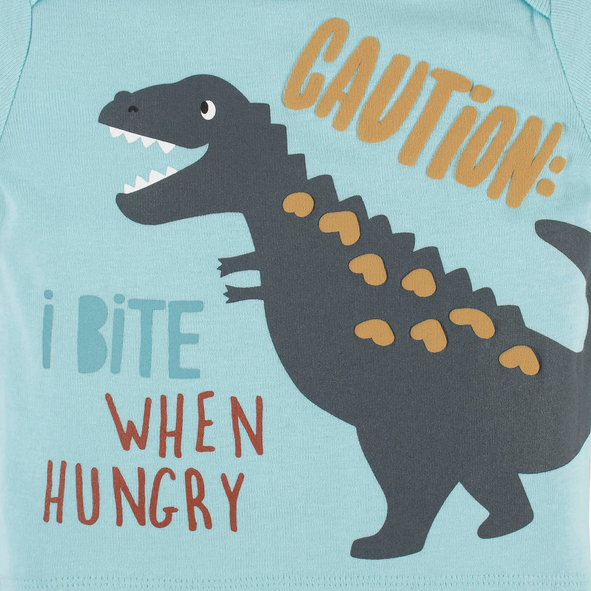 4-Piece Baby Boys Dino Blues Onesies Bodysuit, Tee, Shorts & Pant Set, view 3