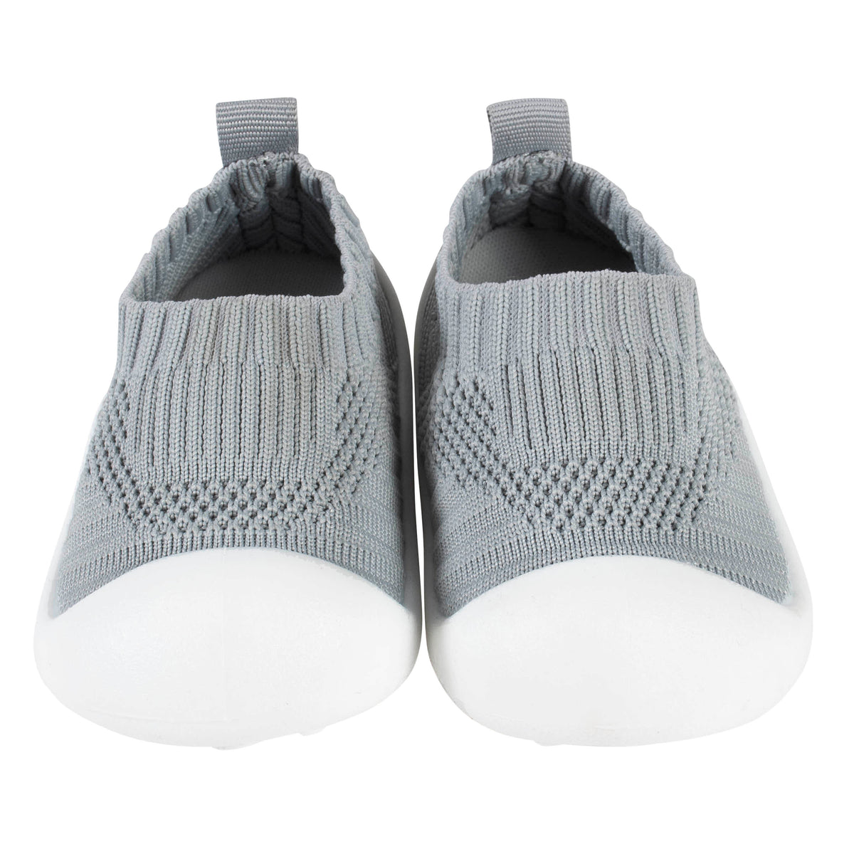 Baby Gray Stretchy Knit Slip-On Sneaker, view 4