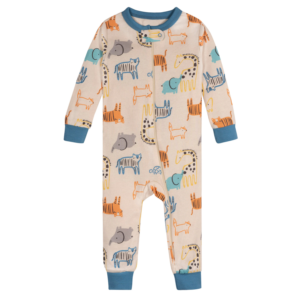 3-Pack Baby Boys Safari Footless Pajamas, view 6