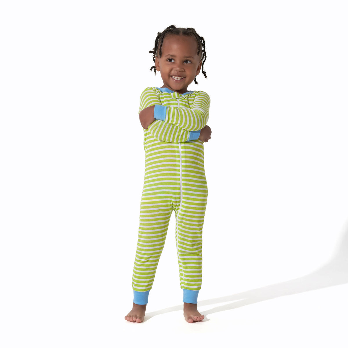 3-Pack Baby & Toddler Boys Stripes & Doggies Snug Fit Footless Pajamas, view 4