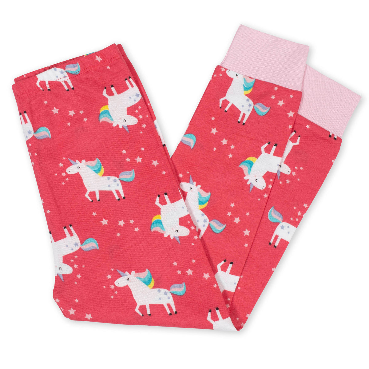4-Piece Girls Unicorn Cotton Pajamas, view 2