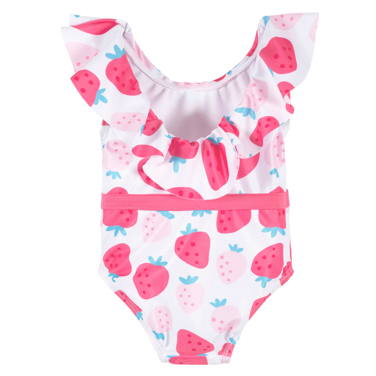 Baby & Toddler Girls Summer Blossom One-Piece Swimsuit With Ruffle, view 3