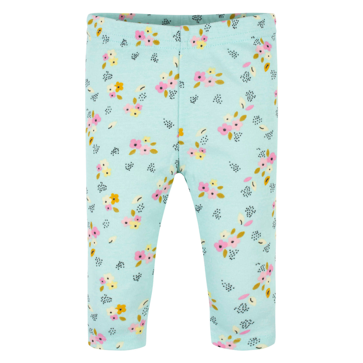 3-Pack Baby Girls Floral & Pink Pants, view 2