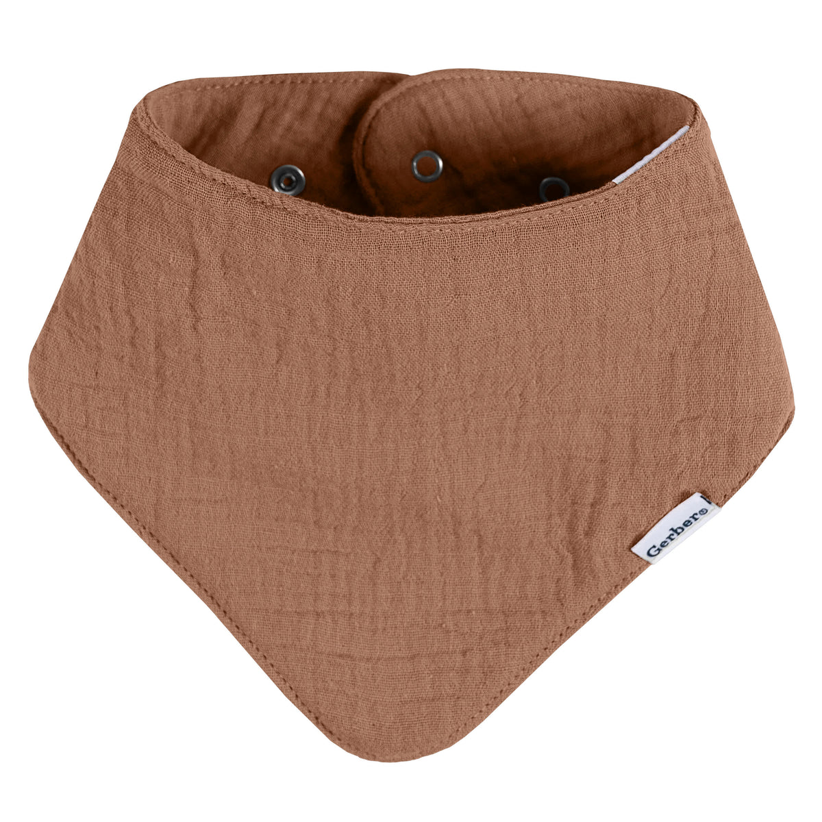10-Pack Baby Neutral Multi Browns Muslin Bandana Bib, view 7