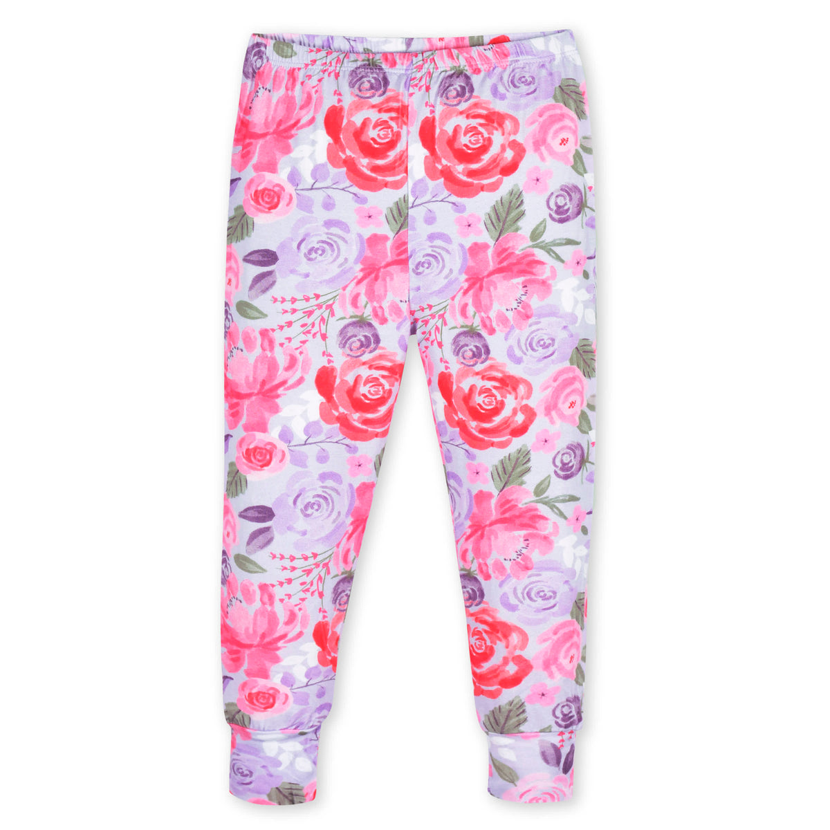 2-Piece Infant & Toddler Girls Lilac Garden Buttery Soft Viscose Made from Eucalyptus Snug Fit Pajamas, view 5