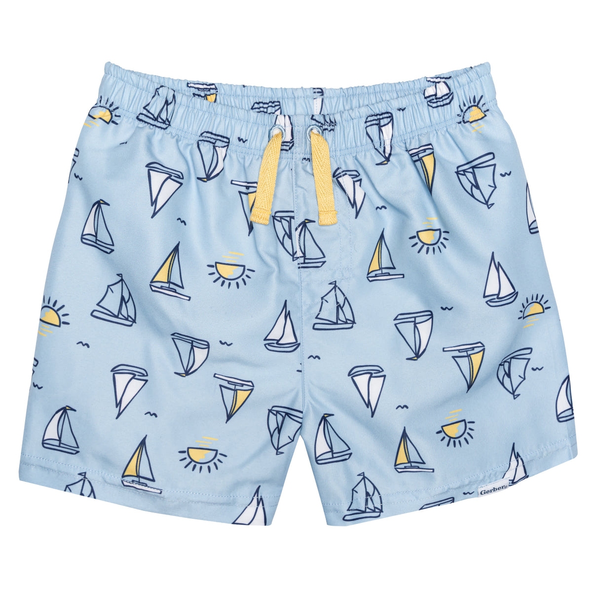 2-Pack Baby & Toddler Boys Sailboats Swim Trunks, view 5