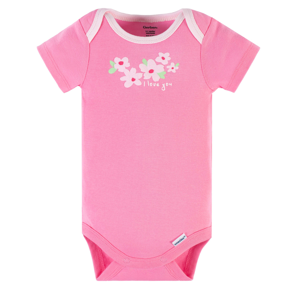 3-Piece Baby Girls Summer Blossom Short Sleeve Onesies Bodysuits & Pants Set, view 4