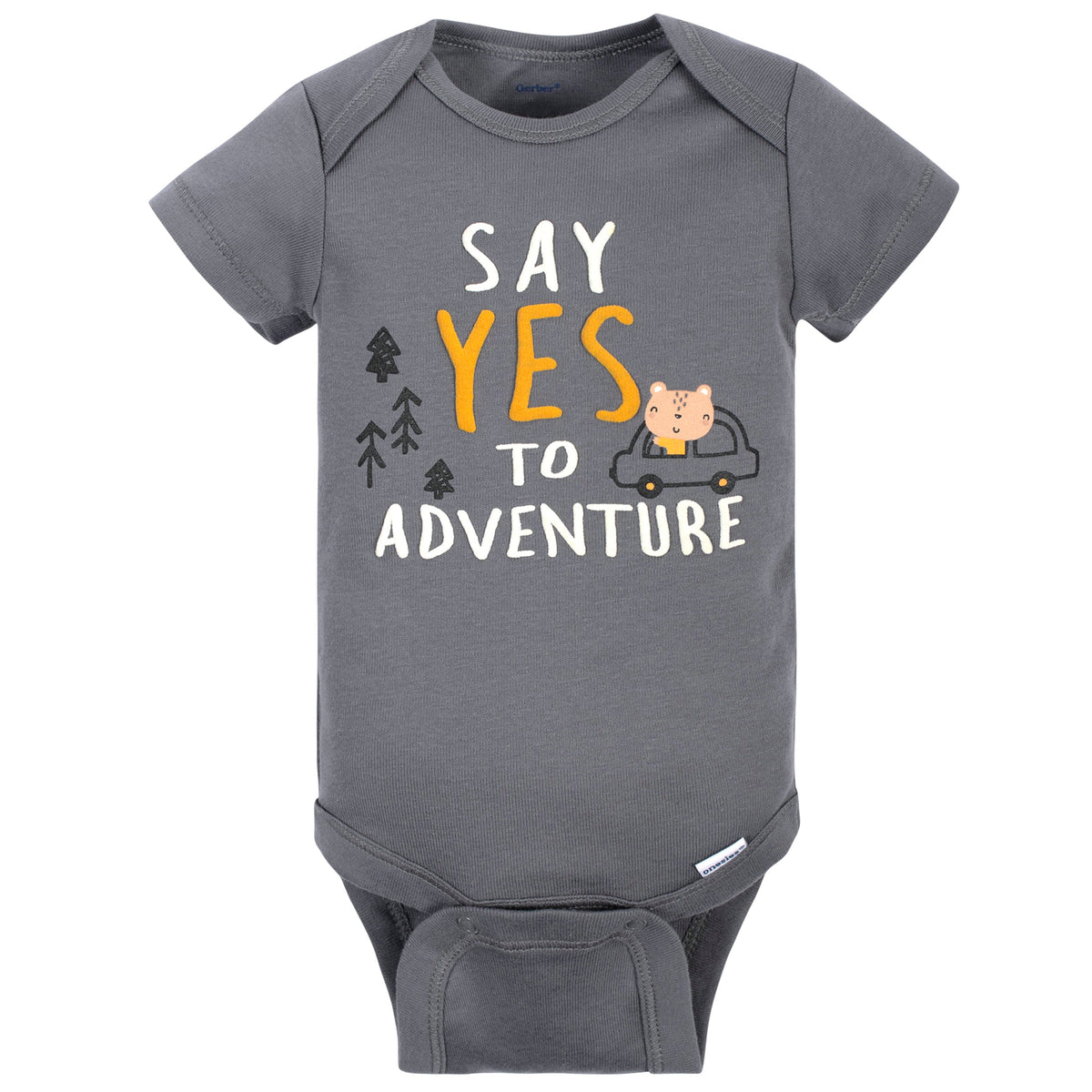 3-Pack Baby Boys Trucks Short Sleeve Onesies Brand Bodysuits, view 2