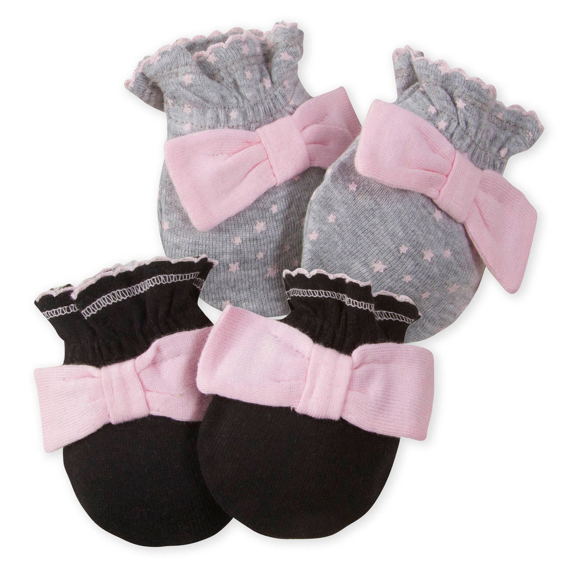2-Pack Baby Girls Bunny Mittens