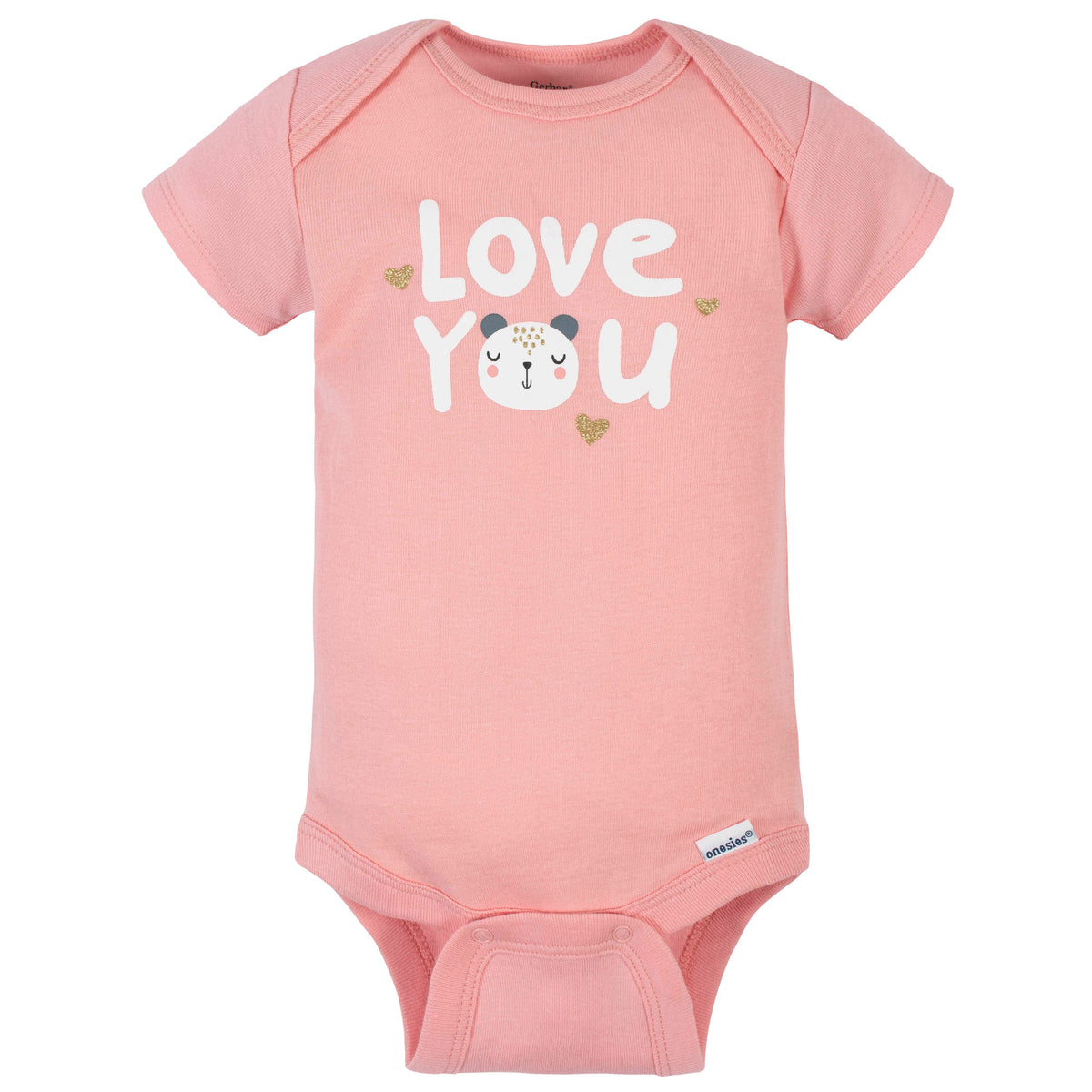 8-Pack Baby Girls Bear Short Sleeve Onesies Bodysuits, view 8